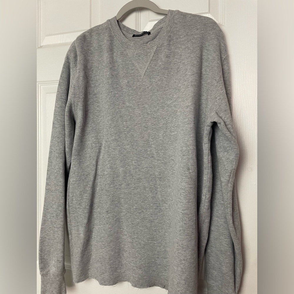 Brandy Melville Light Gray Knit Top